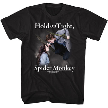TWILIGHT HOLD ON SPIDER MONKEY S T-Shirt in Black