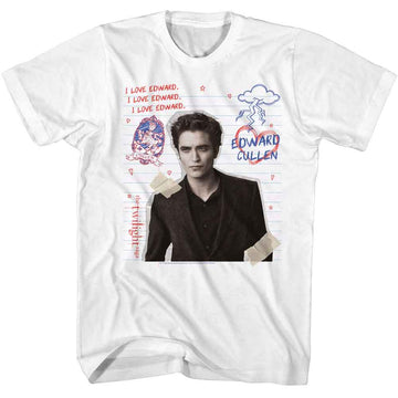 TWILIGHT EDWARD DOODLES S T-Shirt in White