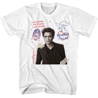 Twilight Twilight Edward Doodles Adult T-Shirts