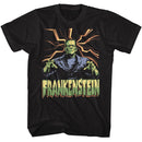UNIVERSAL MONSTERS FRANKENSTEIN LIGHTNING BG S T-Shirt in Black