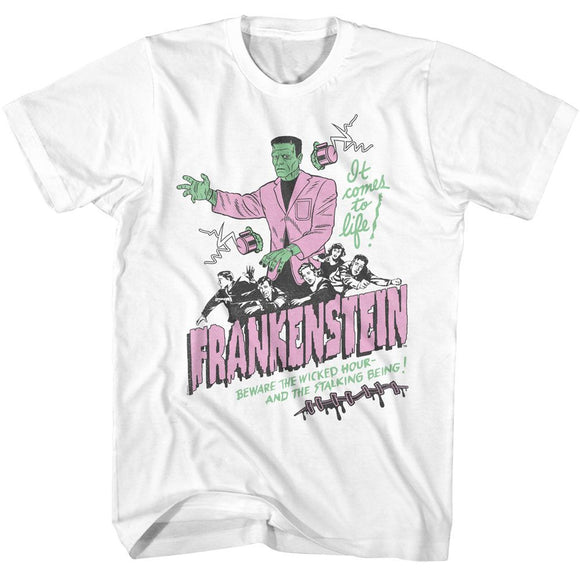 UNIVERSAL MONSTERS IT COMES TO LIFE S T-Shirt in White
