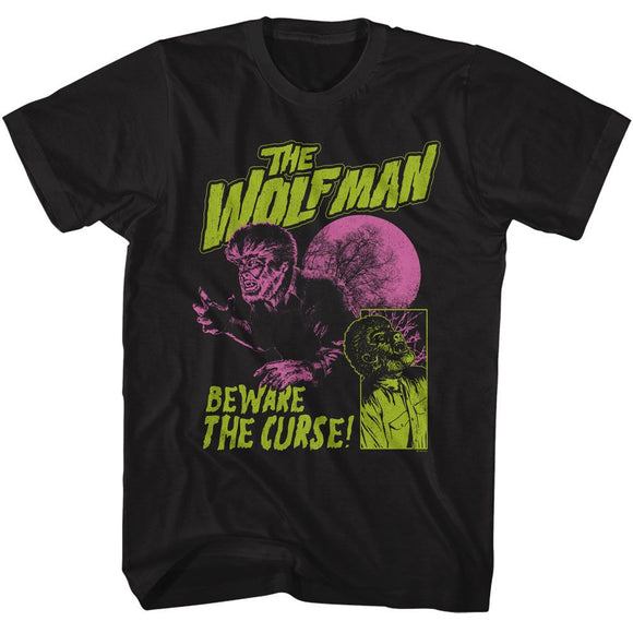 UNIVERSAL MONSTERS BEWARE THE CURSE S T-Shirt in Black