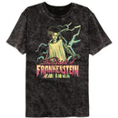 UNIVERSAL MONSTERS BRIGHT BRIDE MINERAL WASH S T-Shirt in Black