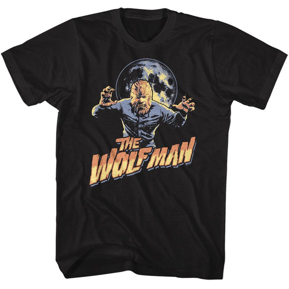 UNIVERSAL MONSTERS MULTITONE WOLFMAN S T-Shirt in Black
