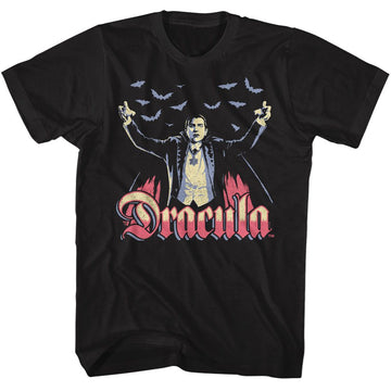 UNIVERSAL MONSTERS MULTITONE DRACULA S T-Shirt in Black