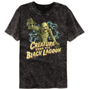 UNIVERSAL MONSTERS LAGOON SHUFFLE MINERAL WASH S T-Shirt in Black