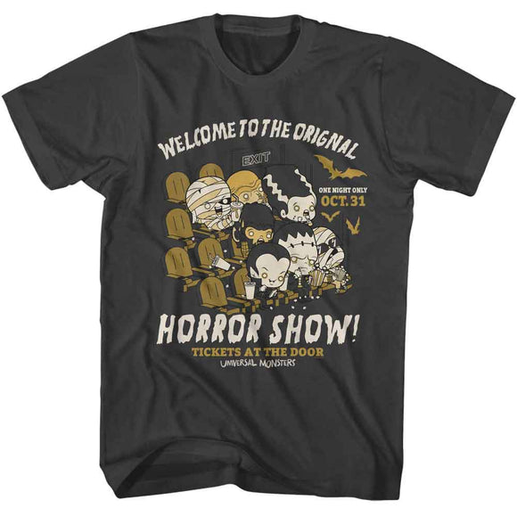 UNIVERSAL MONSTERS WELCOME TO S T-Shirt in Smoke