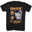 UNIVERSAL MONSTERS CREEPIN IT REAL S T-Shirt in Black