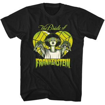 UNIVERSAL MONSTERS BRIDE IN HEART S T-Shirt in Black