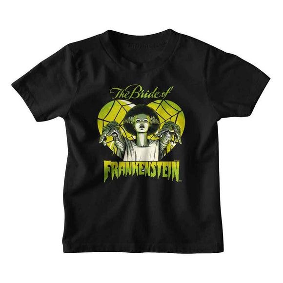 UNIVERSAL MONSTERS BRIDE IN HEART TODDLER 2T T-Shirt in Black