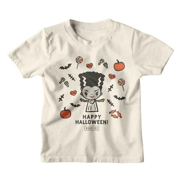 UNIVERSAL MONSTERS CHIBI HALLOWEEN YOUTH XS 5 6 T-Shirt in Natural