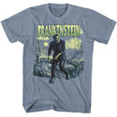 UNIVERSAL MONSTERS TROTTING ALONG S T-Shirt in Indigo Heather