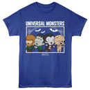 UNIVERSAL MONSTERS CHIBI MONSTERS S T-Shirt in Royal