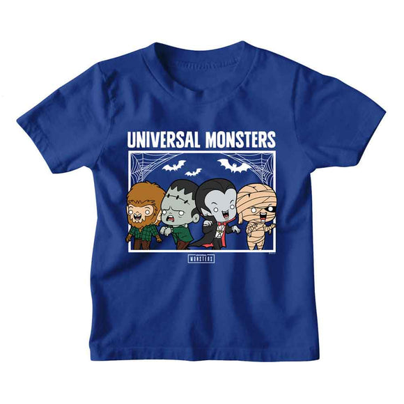 UNIVERSAL MONSTERS CHIBI MONSTERS TODDLER 2T T-Shirt in Royal