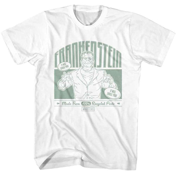 UNIVERSAL MONSTERS RECYCLED PARTS S T-Shirt in White