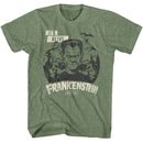 UNIVERSAL MONSTERS ITS ALIVE S T-Shirt in Military Green Heather