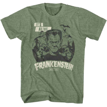 UNIVERSAL MONSTERS ITS ALIVE S T-Shirt in Military Green Heather