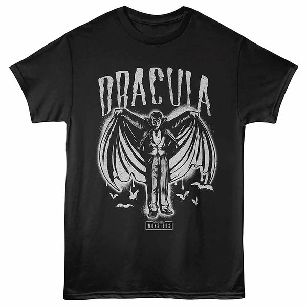 Universal Monsters Dracula Spray Paint Black T-Shirt