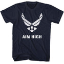 Air And Space Force Usaf Aim High Adult T-Shirts