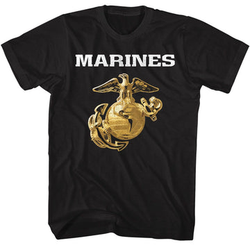 MARINES USMC ENLISTED EMBLEM S T-Shirt in Black