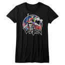 VOLTRON CIRCLE ROBOT SKETCH LADIES S T-Shirt in Black