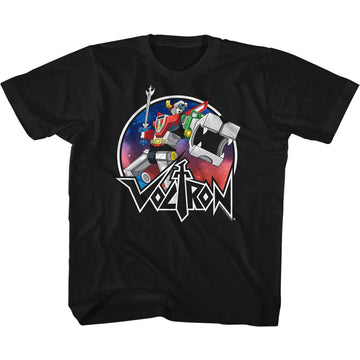 VOLTRON CIRCLE ROBOT SKETCH TODDLER 2T T-Shirt in Black