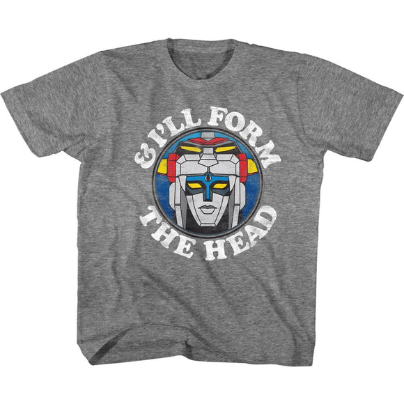 VOLTRON FORM THE HEAD TODDLER 2T T-Shirt in Graphite Heather