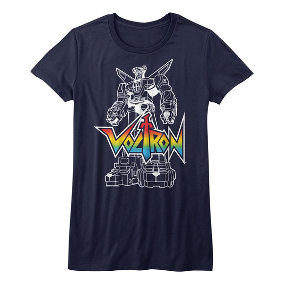VOLTRON WITHLOGO LADIES S T-Shirt in NAVY