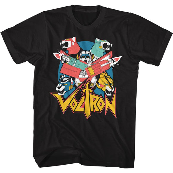 VOLTRON RETRON S T-Shirt in Black