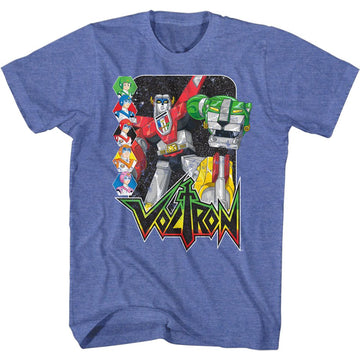 VOLTRON AND PILOTS S T-Shirt in Royal Heather