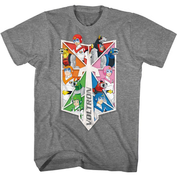 VOLTRON SWORD PILOTS AND LIONS S T-Shirt in Graphite Heather