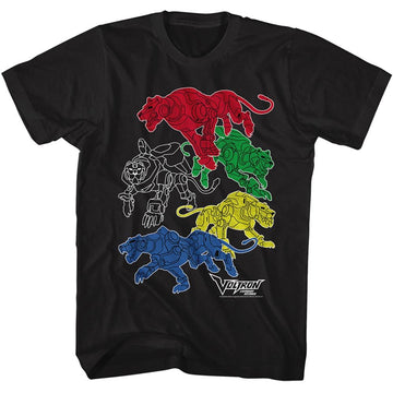 VOLTRON LIONS S T-Shirt in Black