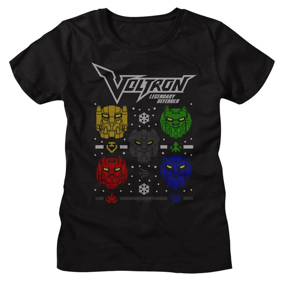 VOLTRON CHRISTMAS LADIES S T-Shirt in Black