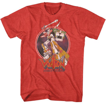 VOLTRON SPACE CIRCLE S T-Shirt in RED Heather