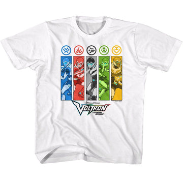 VOLTRON RECTANGLES AND ICONS TODDLER 2T T-Shirt in White