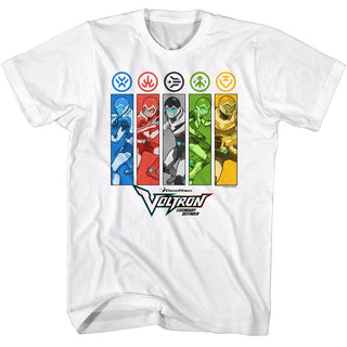 Voltron Voltron Rectangles And Icons Adult T-Shirts