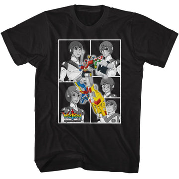 VOLTRON BW BOXES S T-Shirt in Black