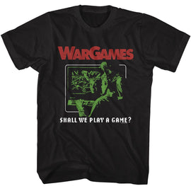 WARGAMES PLAY A GAME S T-Shirt in Black