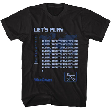 WARGAMES LETS PLAY S T-Shirt in Black