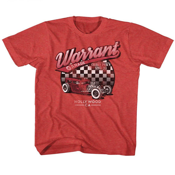 WARRANT GARAGE TODDLER 2T T-Shirt in RED Heather