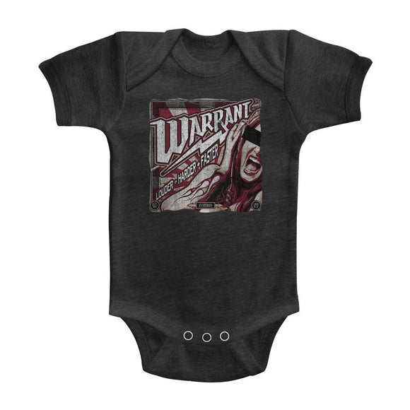 WARRANT LOUDER HARDER FASTER INFANT HEATHER 6M T-Shirt in Vintage Smoke