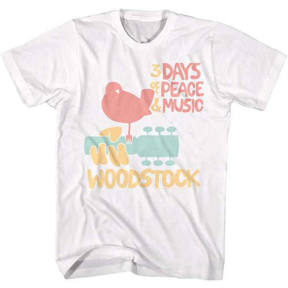 WOODSTOCK 3 DAYS OF PEACE S T-Shirt in White