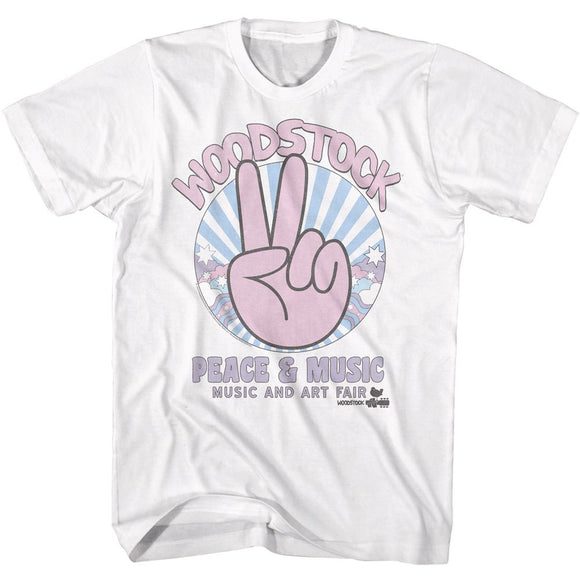 WOODSTOCK PEACE SIGN S T-Shirt in White