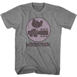 WOODSTOCK LOGO S T-Shirt in Graphite Heather
