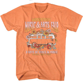 WOODSTOCK FLORAL VAN S T-Shirt in Cantaloupe