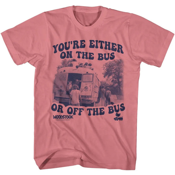 Woodstock On Or Off The Bus Mauvelous Adult T-Shirt