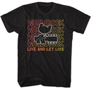 WOODSTOCK LIVE AND LET LIVE GRADIENT S T-Shirt in Black
