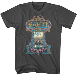 WOODSTOCK NOUVEAU POSTER S T-Shirt in Smoke