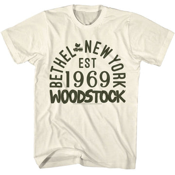WOODSTOCK WORD STOCK S T-Shirt in Natural