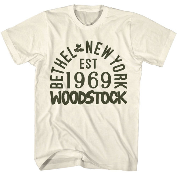 WOODSTOCK WORD STOCK S T-Shirt in Natural